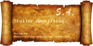 Stoller Amarillisz névjegykártya
